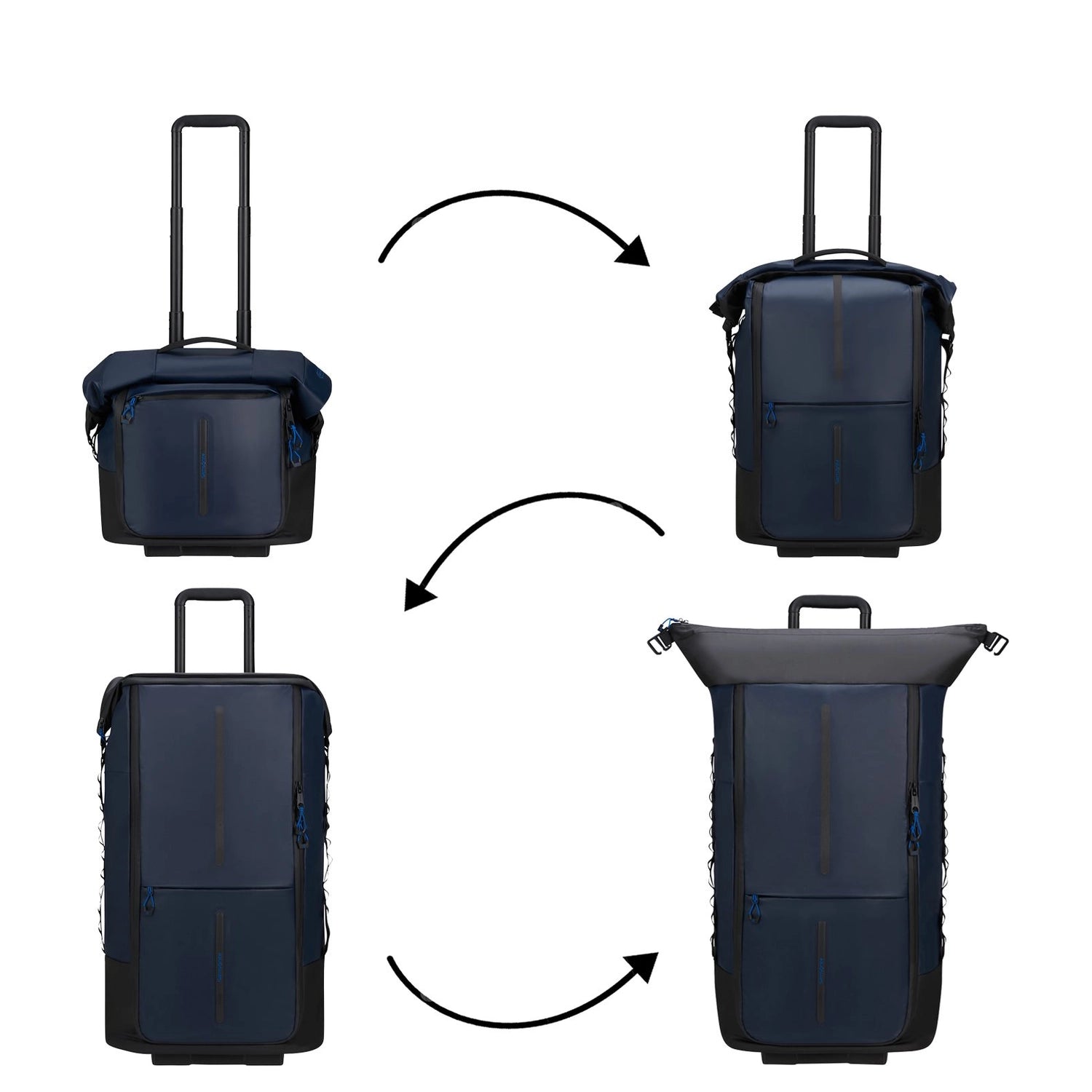 Samsonite Ecodiver Opvouwbare Reistas met wielen Blue Nights