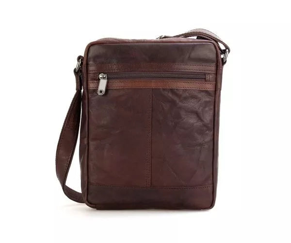 Spikes & Sparrow Leren A5 Crossbodytas – Nebraska – Donkerbruin 24251N01