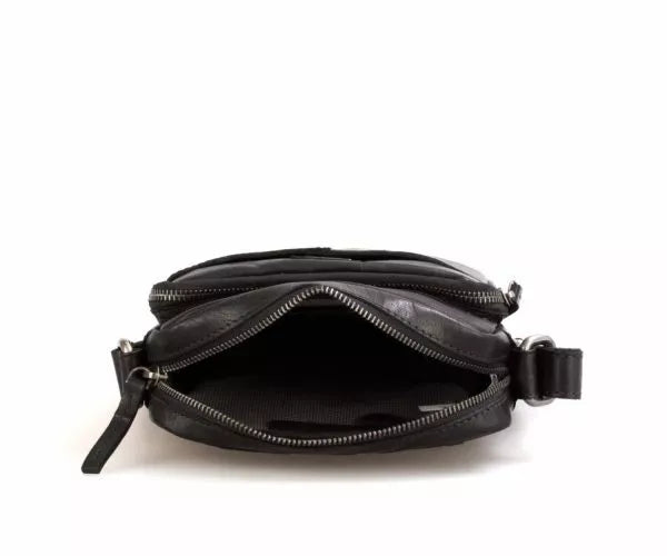 Spikes & Sparrow Leren Crossbodytas – Vermont – Donkerbruin 299D13101