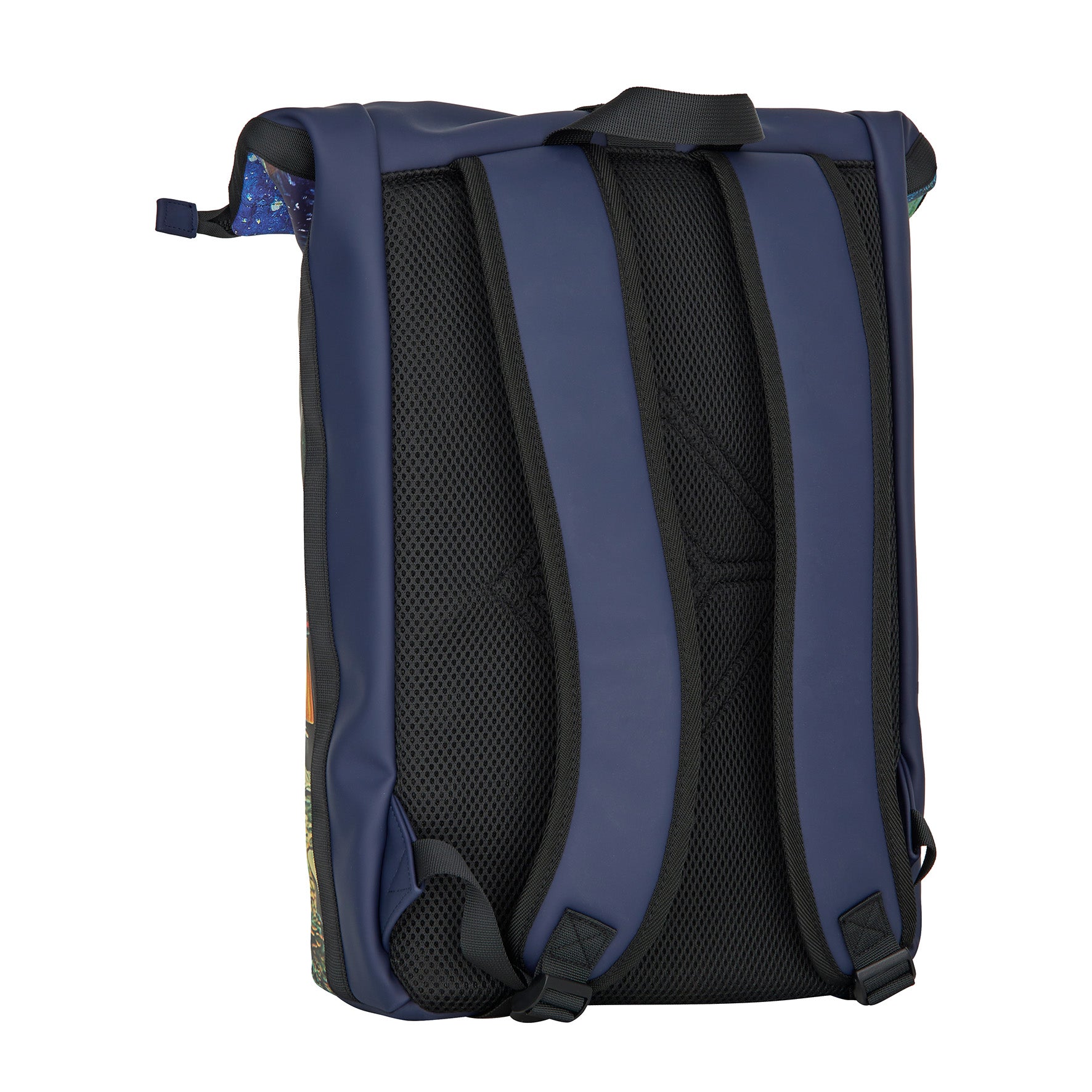 Mart Art New York Cafe At Night Waterproof Rolltop Rugzak 15.6"