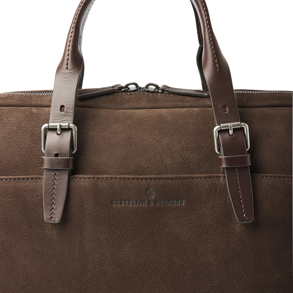 Castelijn & Beerens Nubuck Laptoptas 15.6" Veneto Mocca
