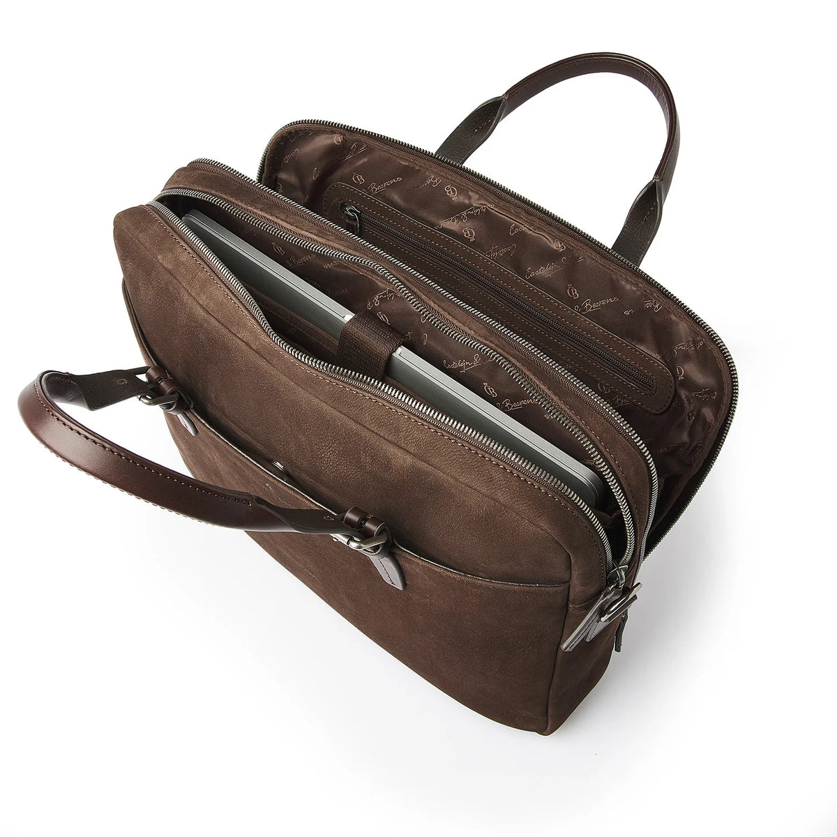 Castelijn & Beerens Nubuck Laptoptas 15.6" Veneto Mocca
