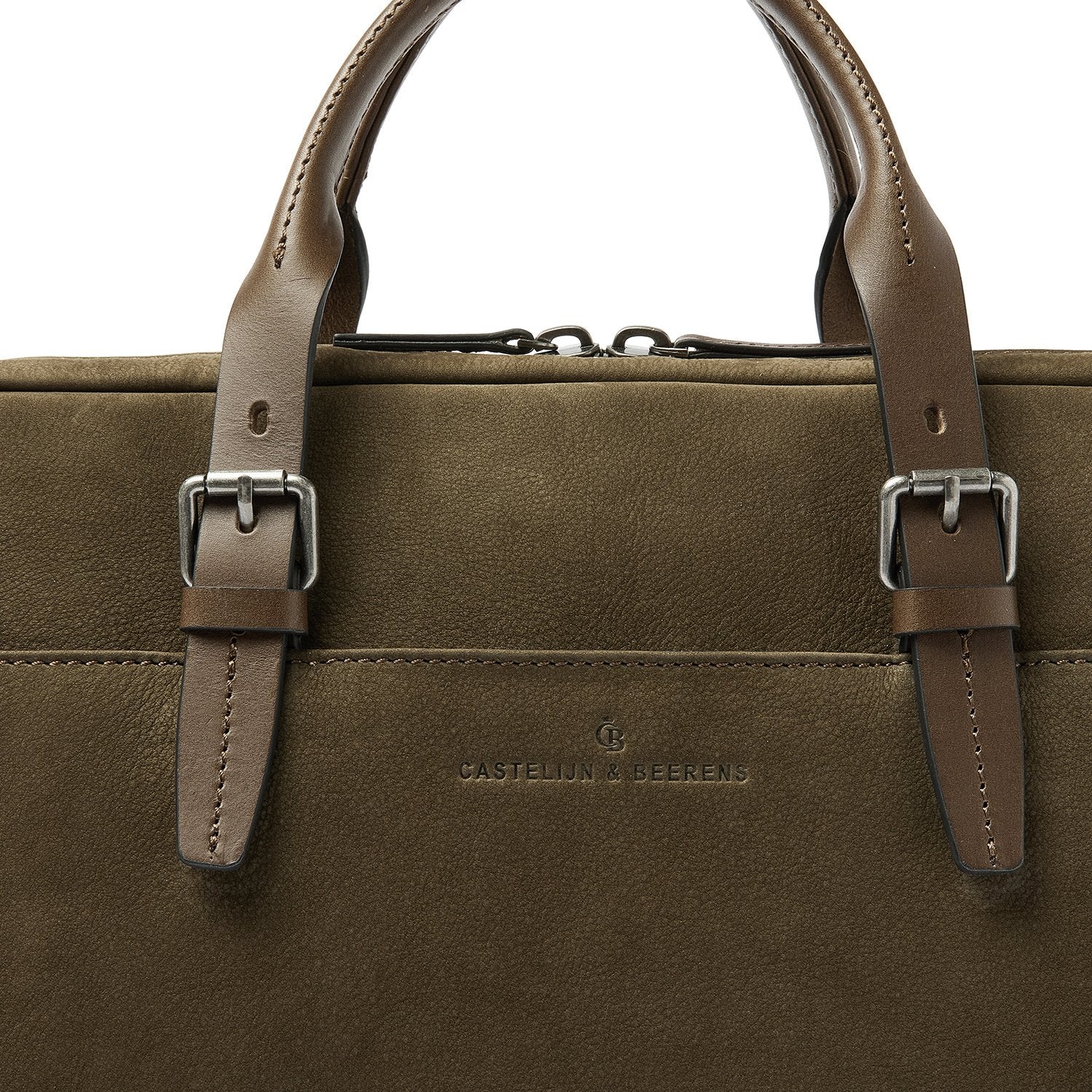 Castelijn & Beerens Nubuck Laptoptas Veneto Groen