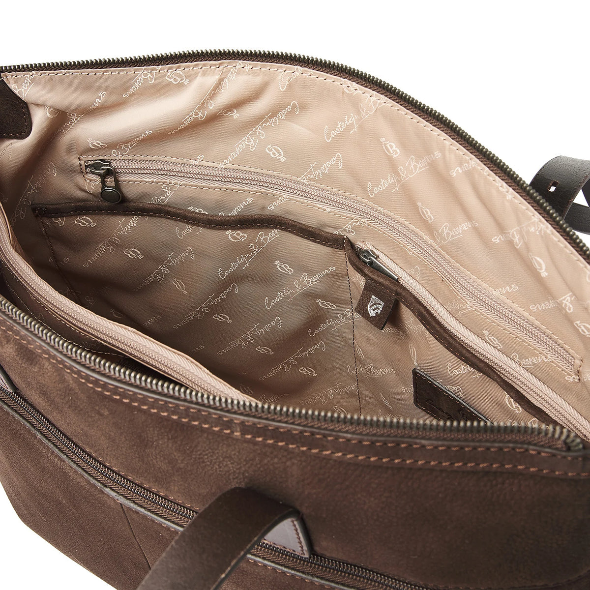 Castelijn & Beerens Nubuck Dameslaptoptas 15.6" Veneto Mocca