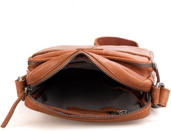 Spikes & Sparrow Leren Crossbodytas – Vermont – Brandy Cognac 299D13147