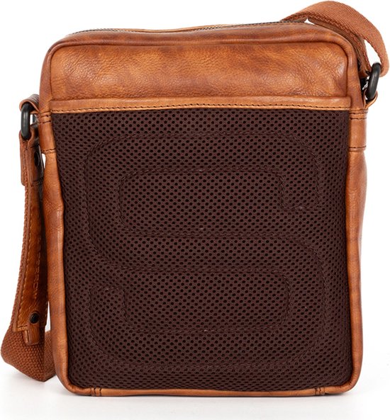 Spikes & Sparrow Leren Crossbodytas – Jason – Brandy Cognac 40741047