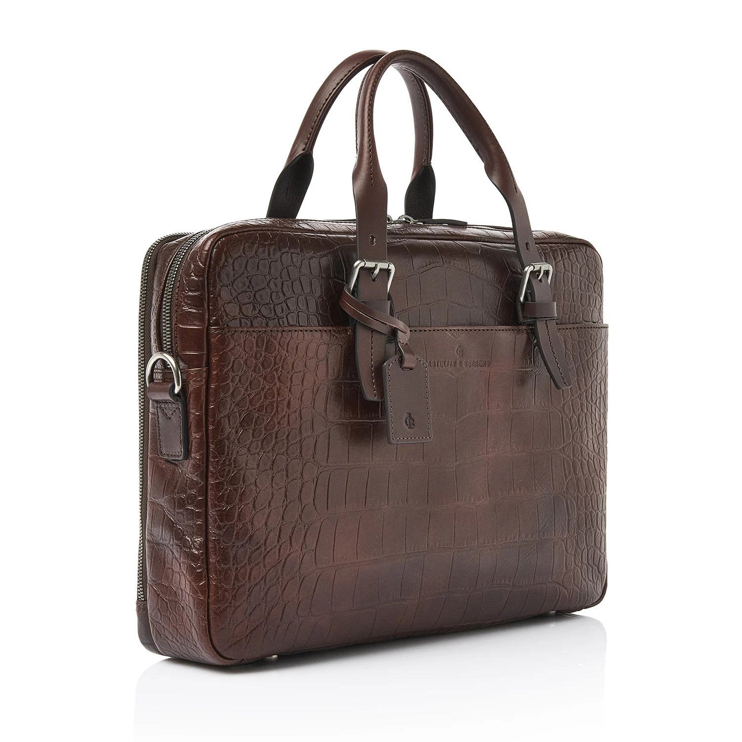 Castelijn en Beerens Limited Maison Laptoptas 15.6" Mocca Croco 80 9473MO