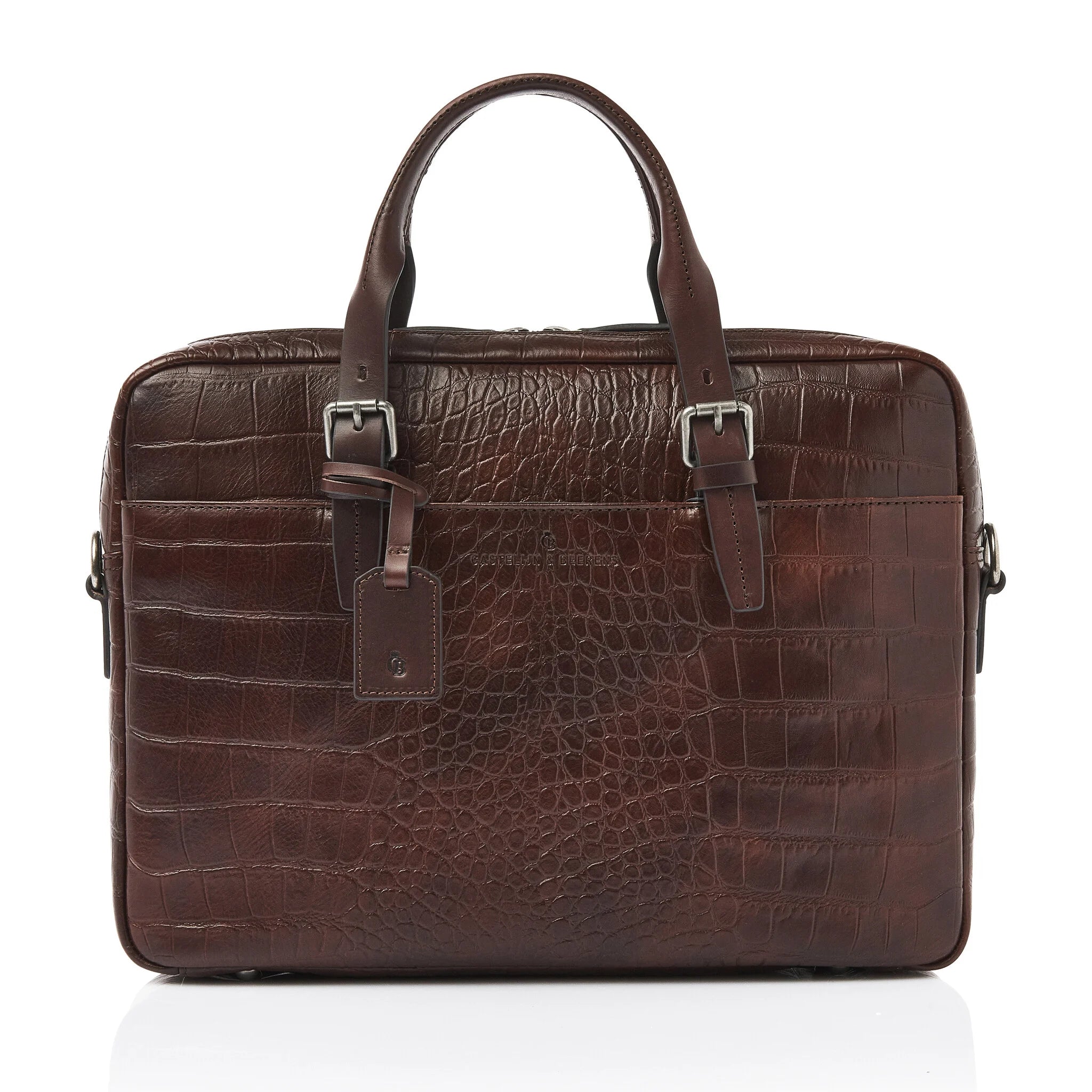 Castelijn en Beerens Limited Maison Laptoptas 15.6" Mocca Croco 80 9473MO