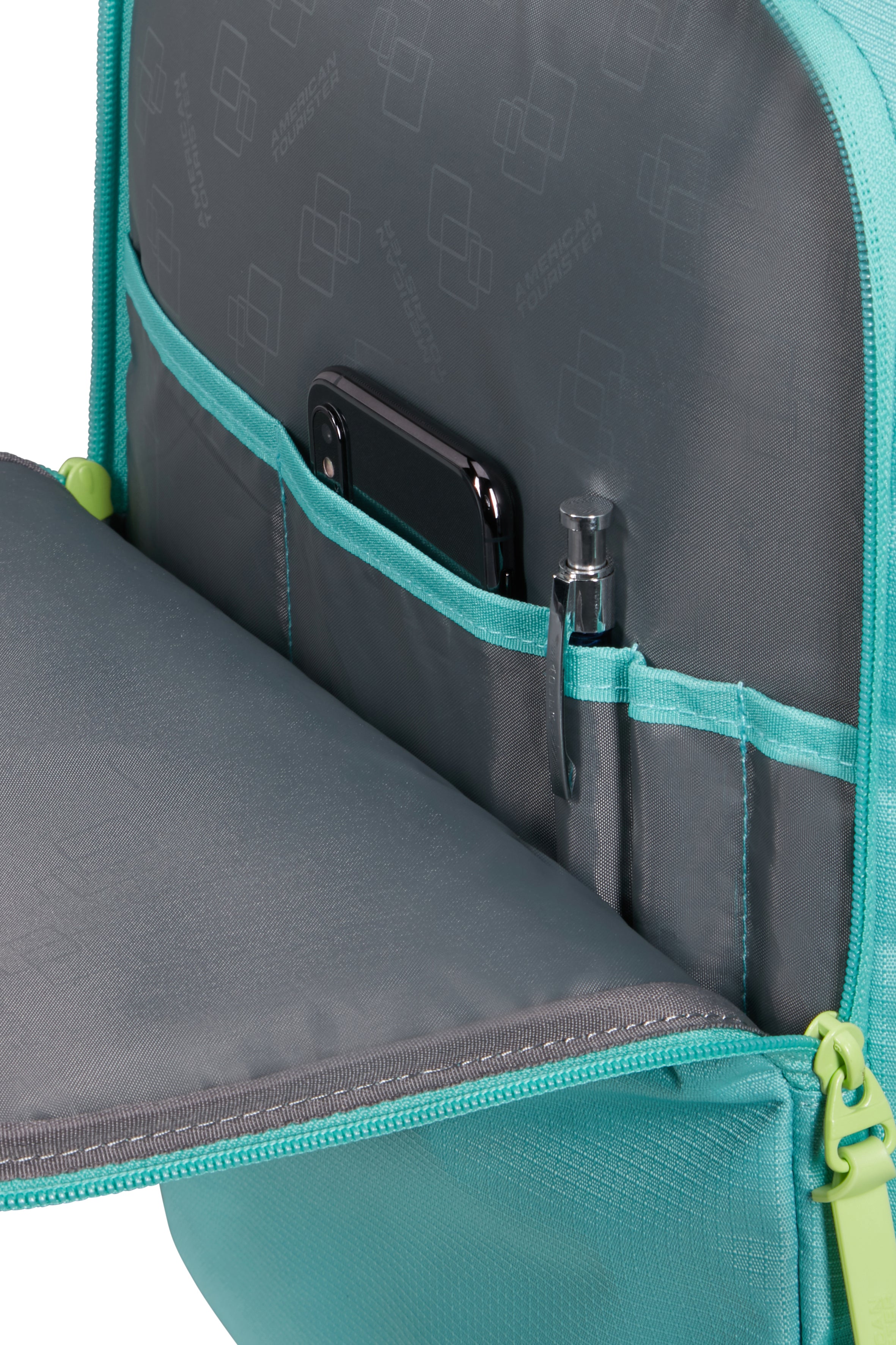 American Tourister Underseater Take2Cabin S/M Dusty Turquoise/Lime 40 x 30 x 20