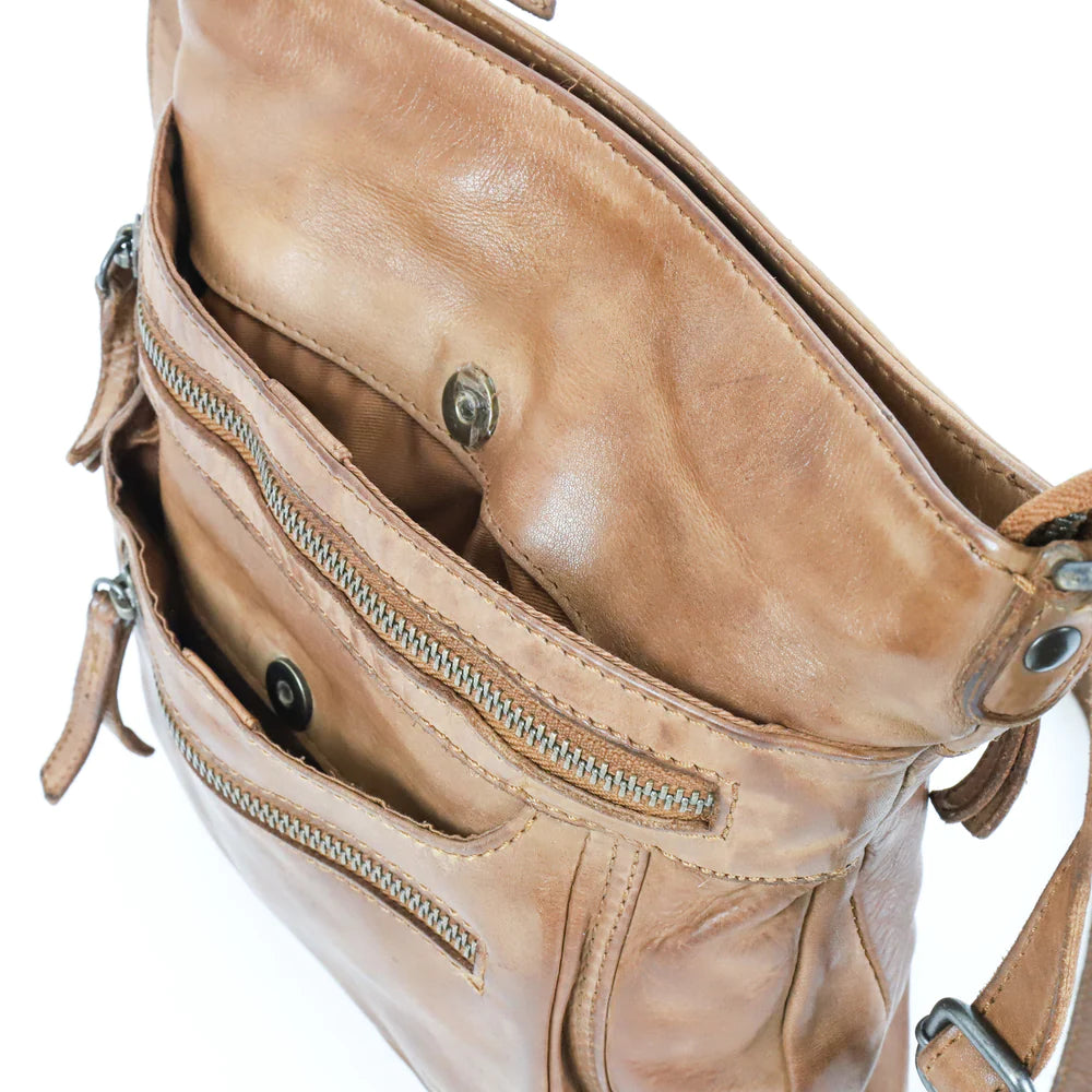 Beardesign Dames schoudertas CL40496 Cognac