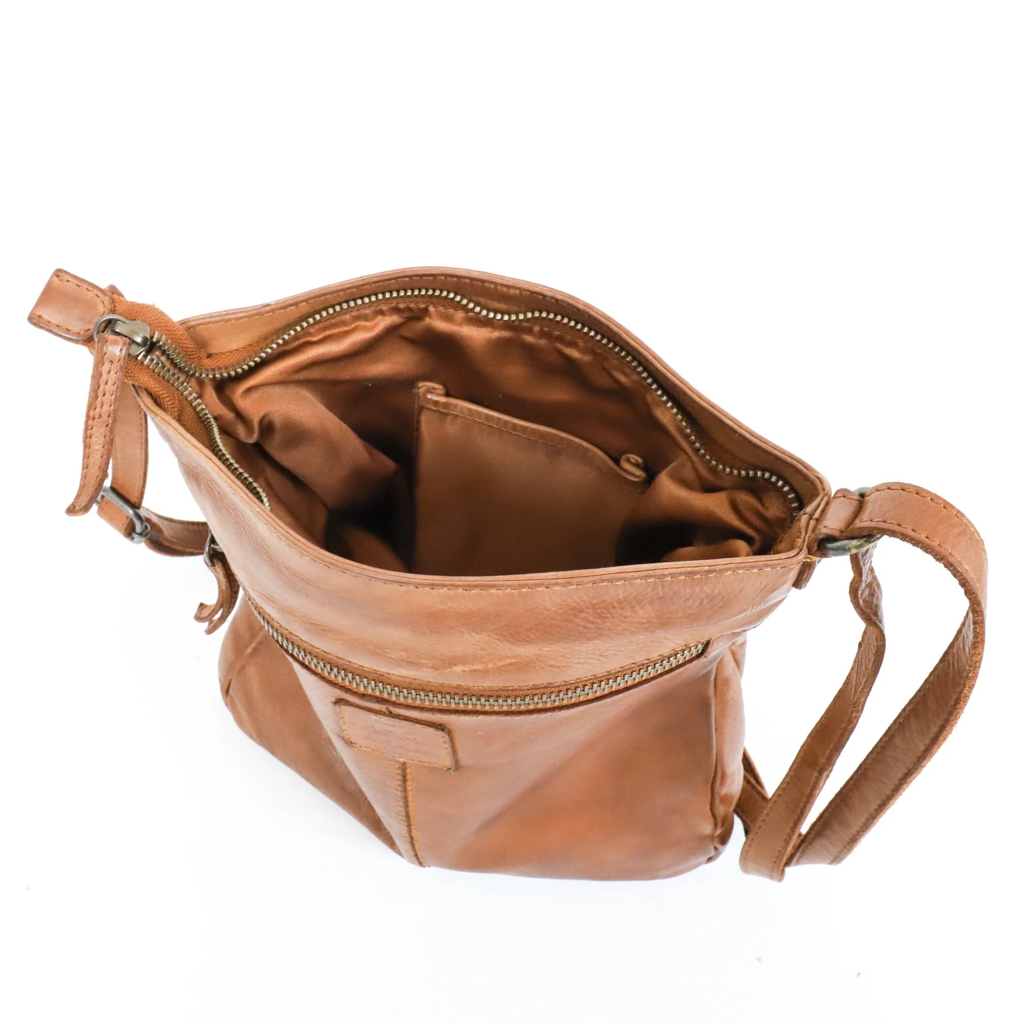 Beardesign Dames schoudertas CL40496 Cognac