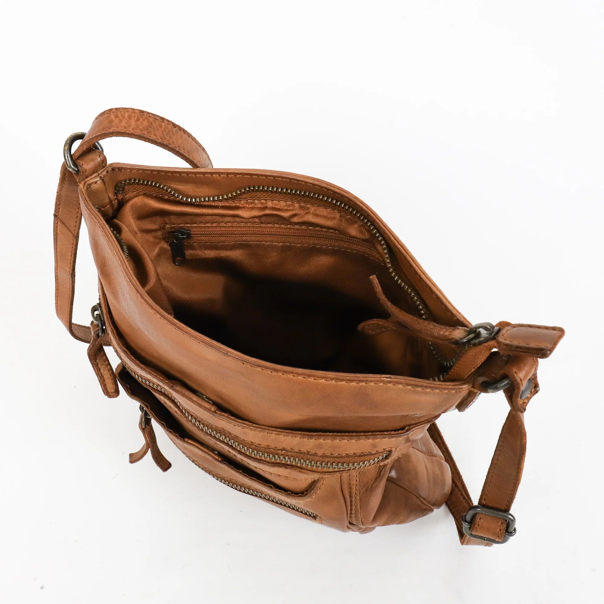 Beardesign Dames schoudertas CL40496 Cognac
