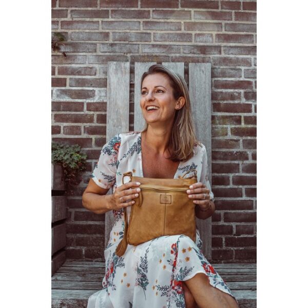 Beardesign Dames schoudertas CL40496 Cognac