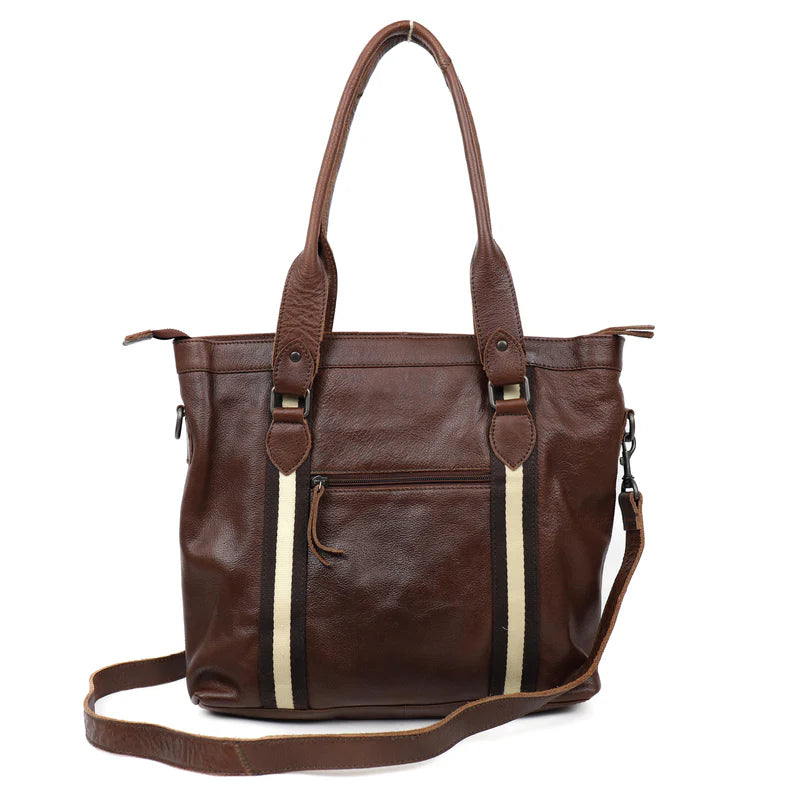 Beardesign Hand/schoudertas SL 2405 Tygo Bruin/stripe