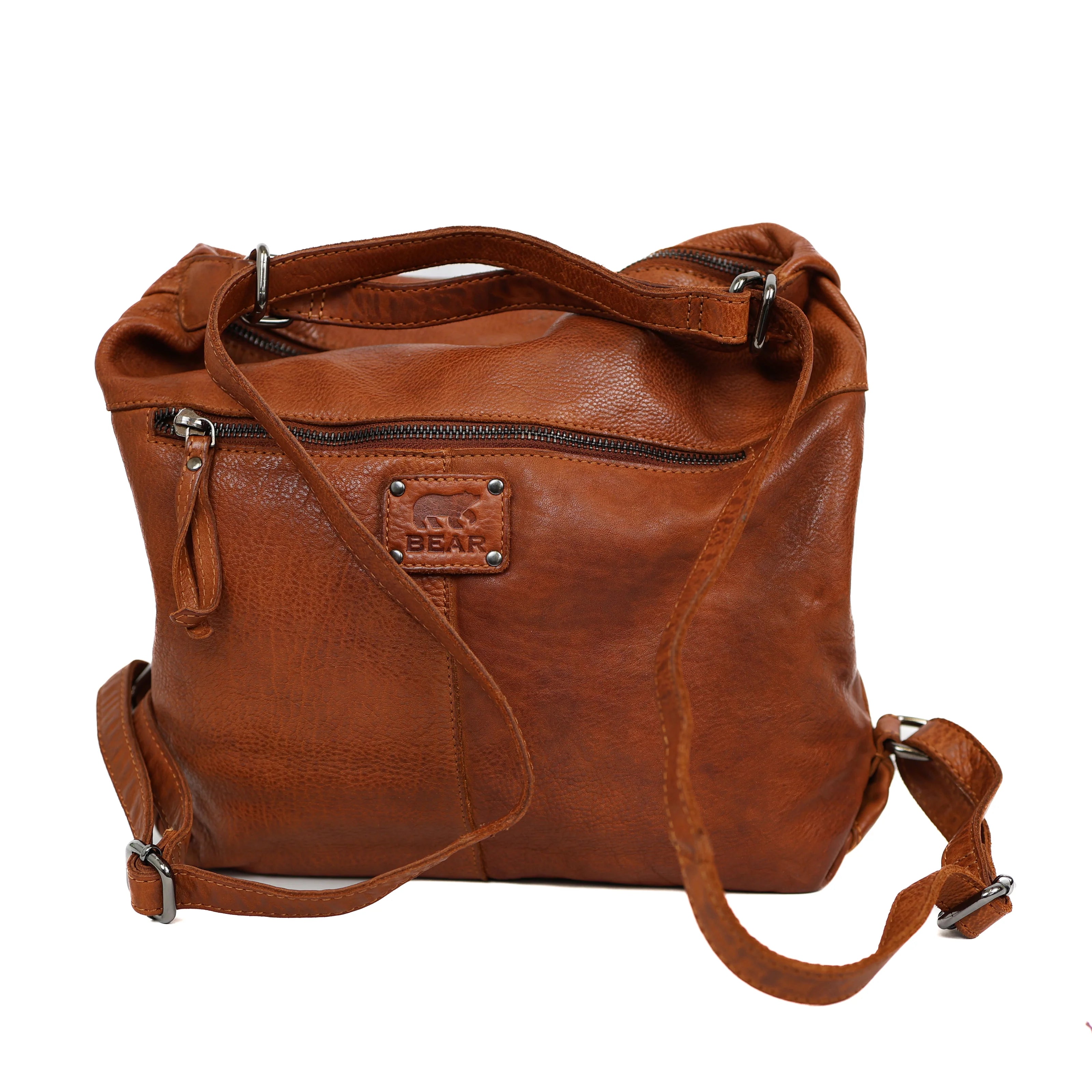 Bear Design Rugzak/Handtas Veerle Cognac