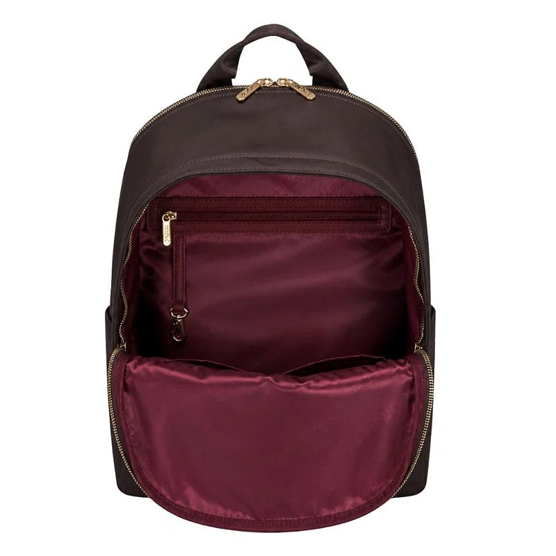 MŌSZ Laptoprugzak dames nylon 15.6 inch - donkerbruin - Maren
