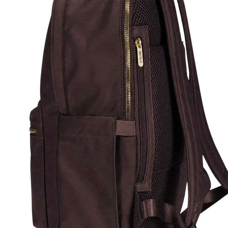 MŌSZ Laptoprugzak dames nylon 15.6 inch - donkerbruin - Maren