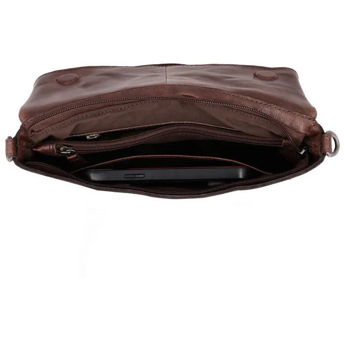 Hide & Stitches Westland Handtas W01234-097 Donkerbruin
