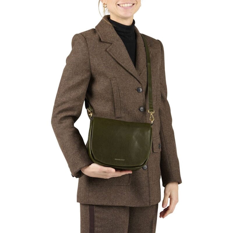 Vintage Veda Satchel Bag Olive