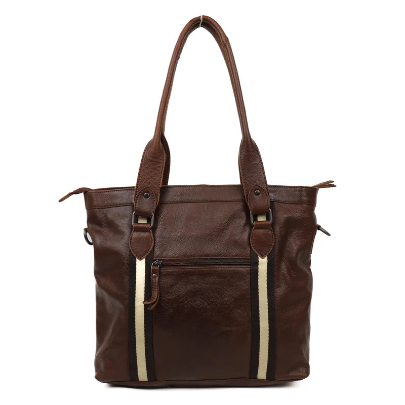 Beardesign Hand/schoudertas SL 2405 Tygo Bruin/stripe