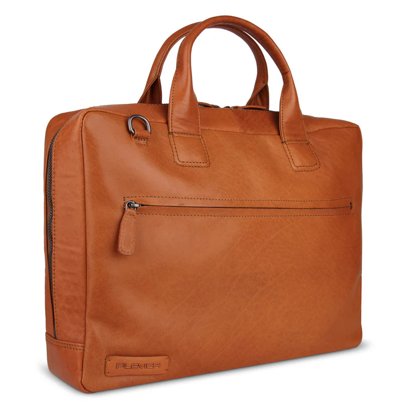 Plevier Onyx Cognac Laptoptas 358-3 17.3 Inch