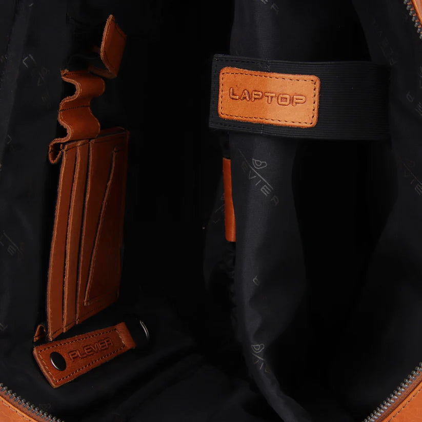 Plevier Onyx Cognac Laptoptas 358-3 17.3 Inch