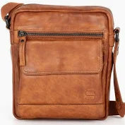 Spikes & Sparrow Leren Crossbodytas – Jason – Brandy Cognac 40741047