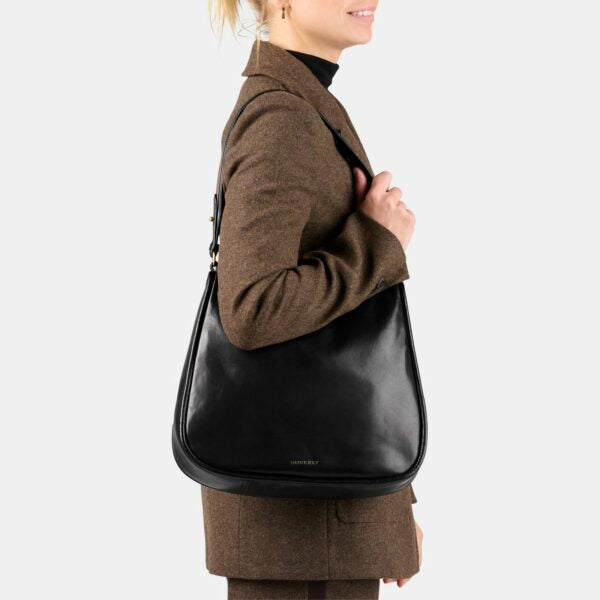 Vintage Veda Hobo Round Zwart