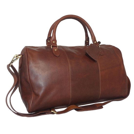 JUSTIFIED LEREN REISTAS MAX COGNAC