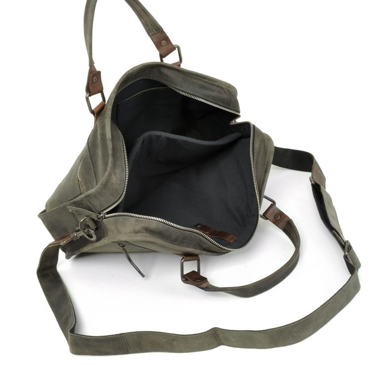 Berba Barbarossa Leren Laptoptas 826-129-23 Military