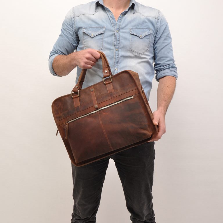 Berba Barbarossa Leren Laptoptas 826-129-71 Cognac