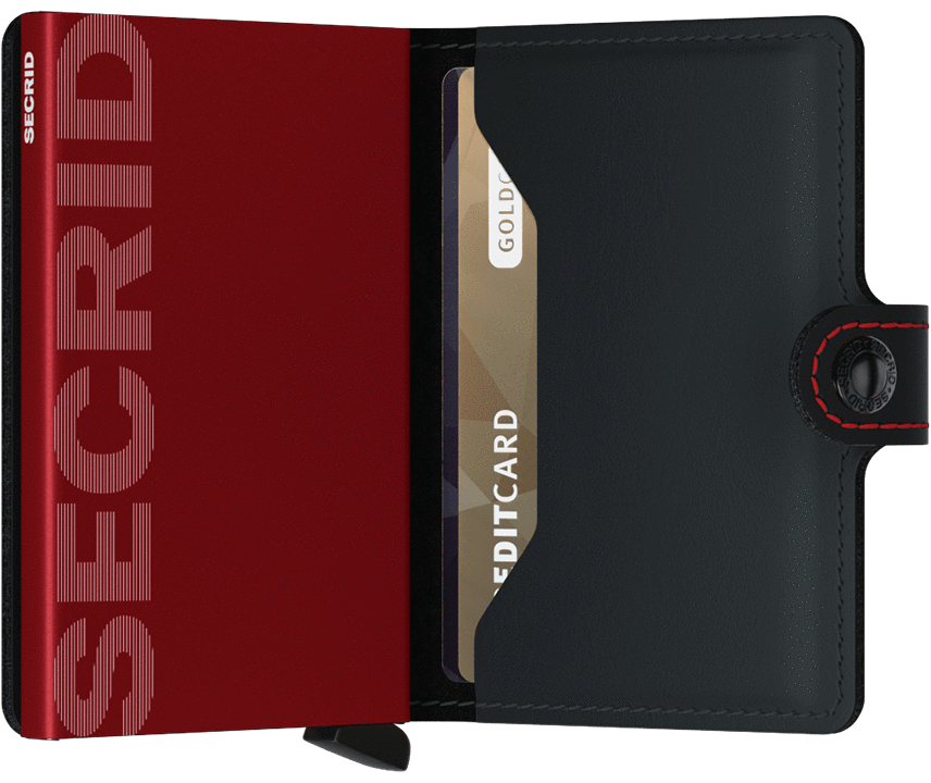SECRID MINIWALLET MATTE BLACK-RED