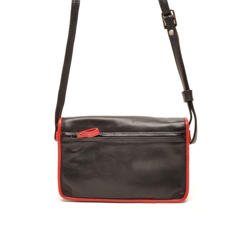 Berba Soft Kleine Overslagtas 005-562-Zwart-Rood