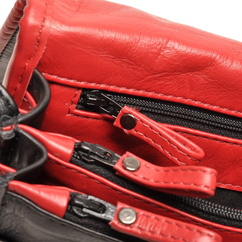 Berba Soft Ruime Overslagtas 005-576 Zwart-Rood