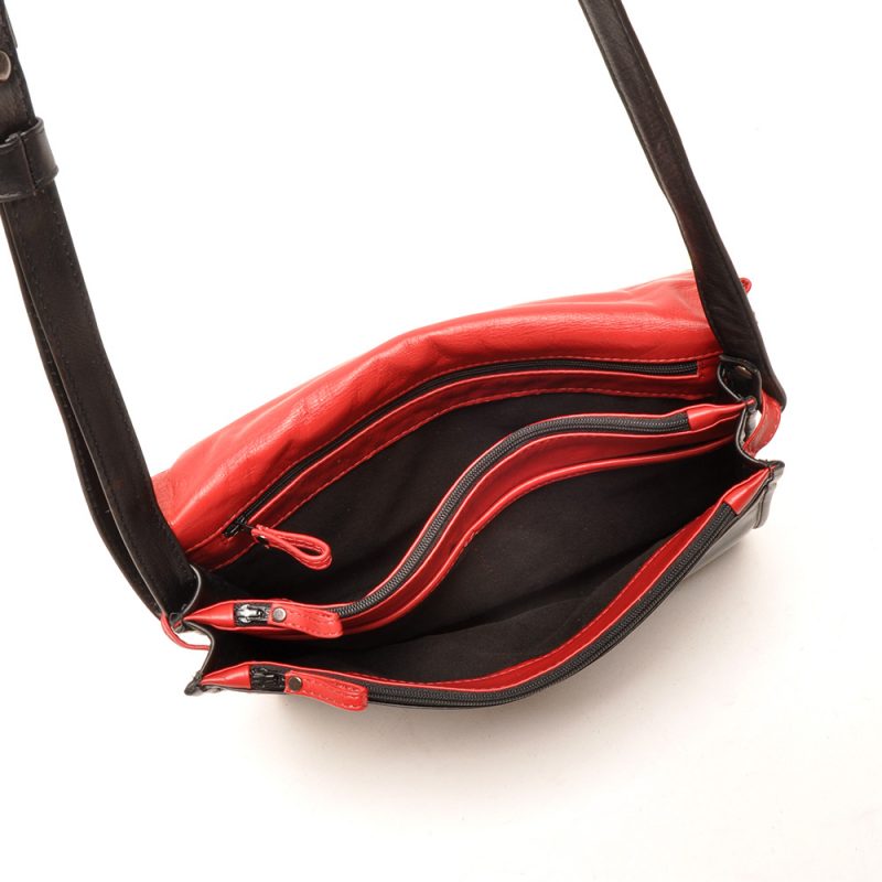 Berba Soft Ruime Overslagtas 005-576 Zwart-Rood