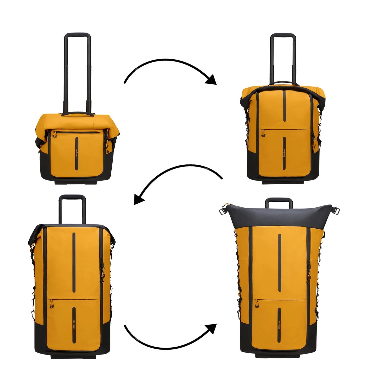 Samsonite Ecodiver Opvouwbare Reistas met wielen Geel