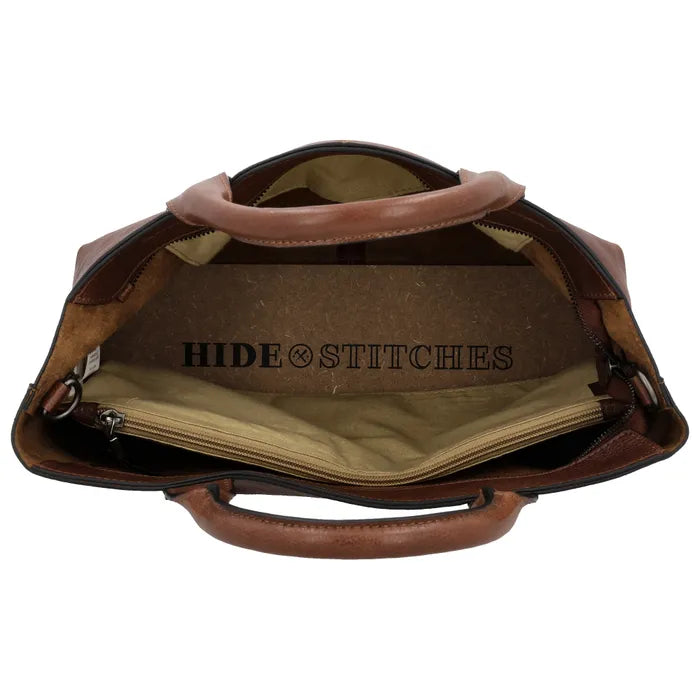 Hide & Stitches Schoudertas Discover 17773 Bruin