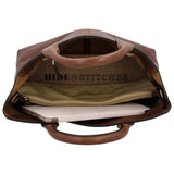 Hide & Stitches Schoudertas Discover 17773 Bruin