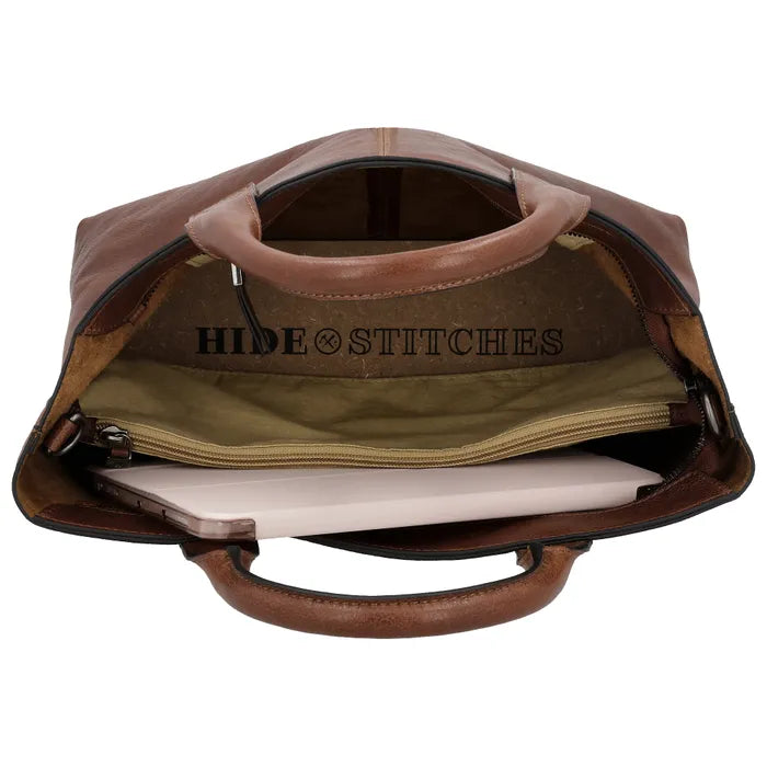 Hide & Stitches Schoudertas Discover 17773 Bruin