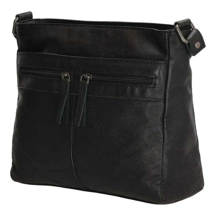 Maspalomas 20419 Zwart Lederen schoudertas