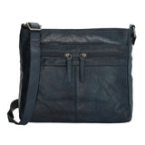 Maspalomas 20419 Blauw Lederen schoudertas