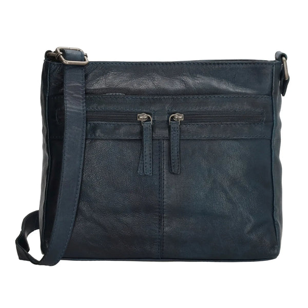 Maspalomas 20419 Blauw Lederen schoudertas