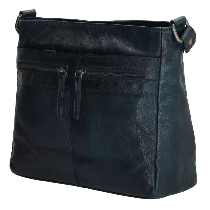 Maspalomas 20419 Blauw Lederen schoudertas