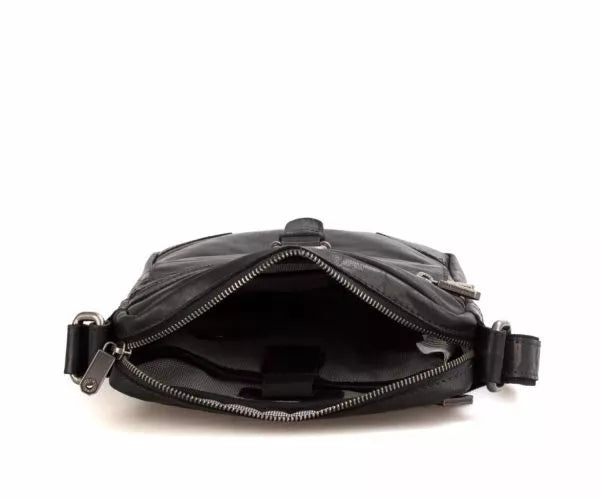 Spikes & Sparrow Leren A5 Crossbodytas – Nebraska – Zwart 24251N00