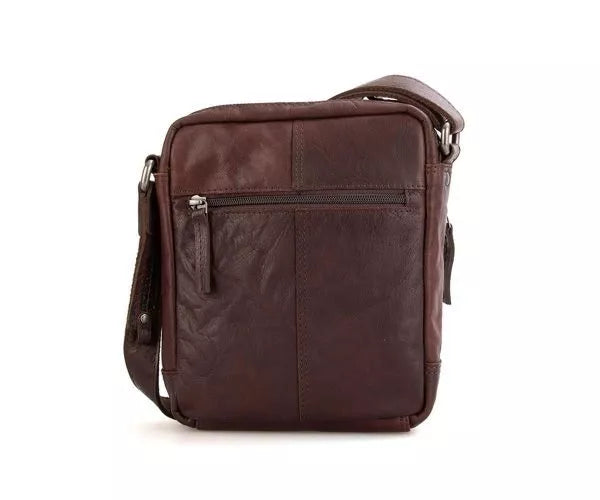 Spikes & Sparrow Leren Crossbodytas – Vermont – Donkerbruin 299D13101