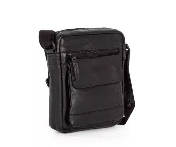 Spikes & Sparrow Leren Crossbodytas – Jason – Zwart 40741000