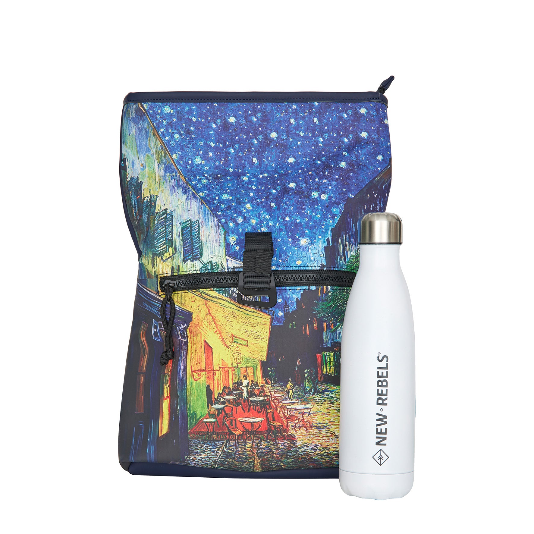 Mart Art LA Café bij Nacht Rolltop Mini Rugzak