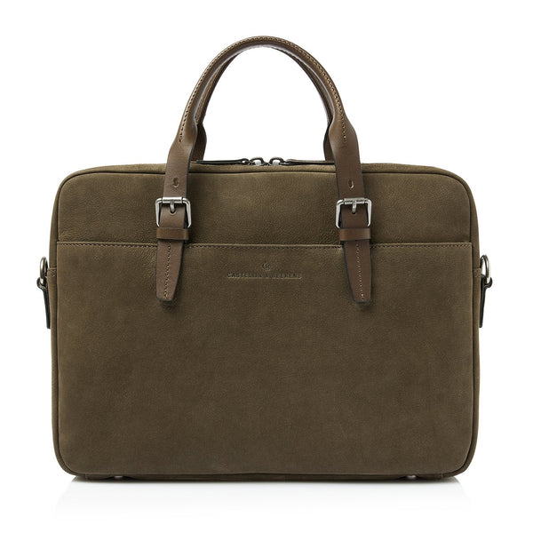 Castelijn & Beerens Nubuck Laptoptas Veneto Groen