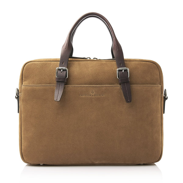 Castelijn & Beerens Nubuck Laptoptas Veneto Taupe