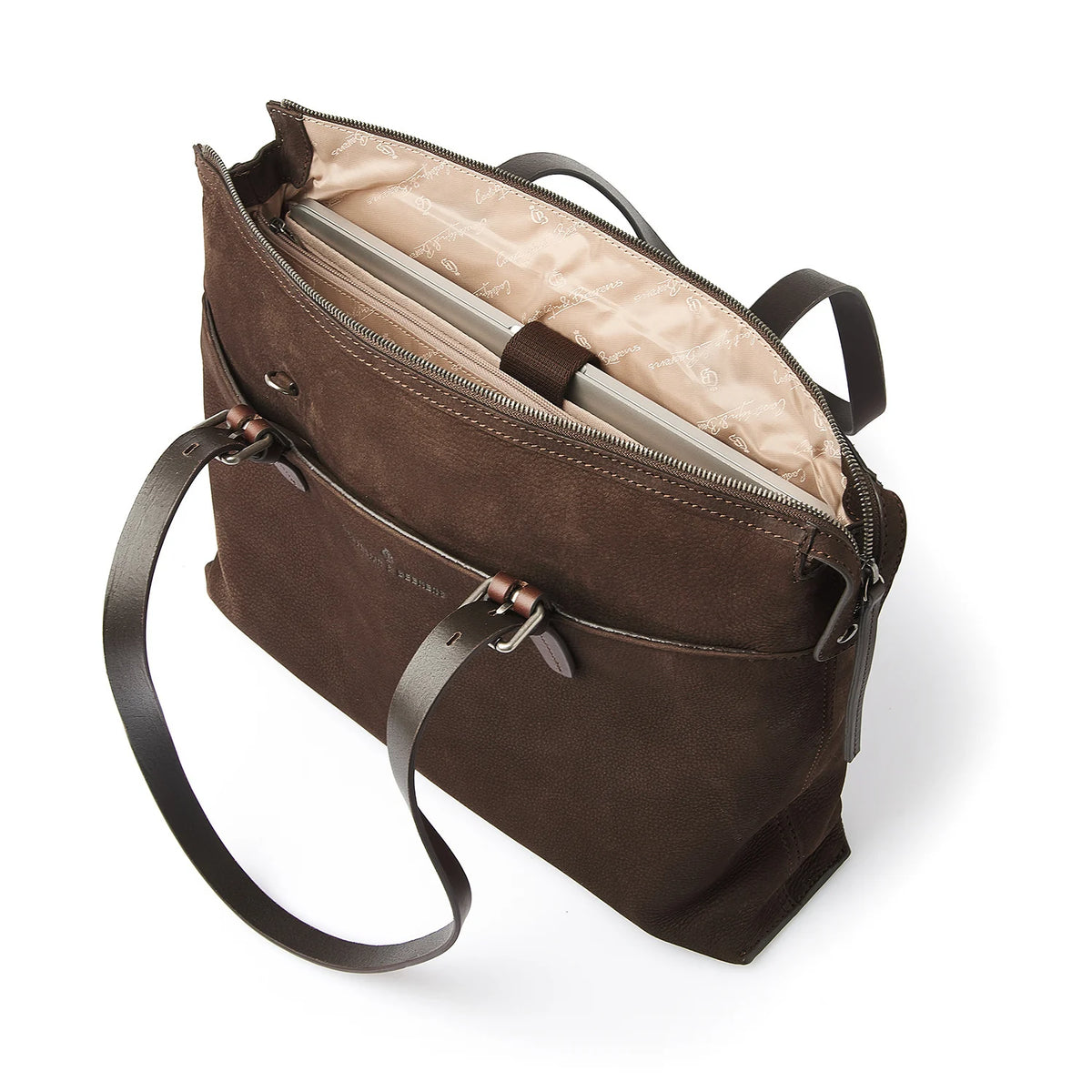 Castelijn & Beerens Nubuck Dameslaptoptas 15.6" Veneto Mocca